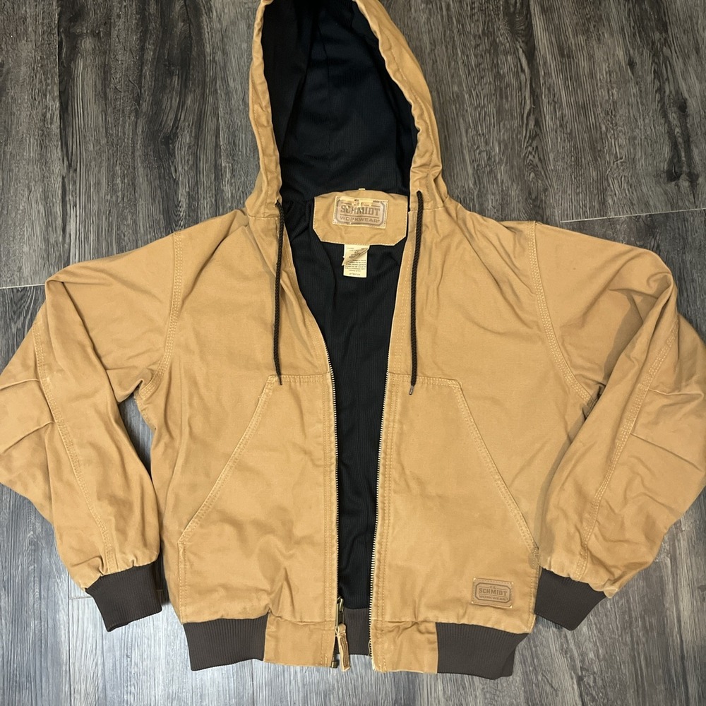 Schmidt men sz Small brown barn chore canvas workware jacket